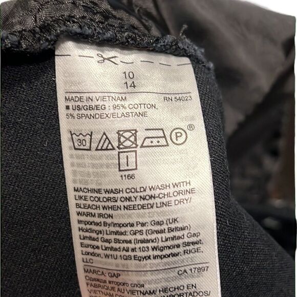GAP Signature Skinny Ankle Pants Woman's Size 10 Black White Diamond Print - Picture 10 of 10
